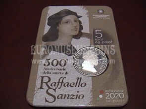 2020 Italia 5 Euro PROOF Raffaello Sanzio in argento