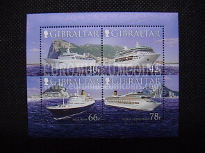 2006 Gibilterra foglietto francobolli TEMATICA : Navi da Crociera II 