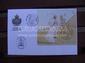 2020 San Marino Papa Giovanni Paolo II busta FDC