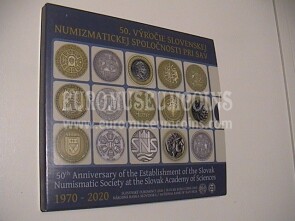 2020 Slovacchia anniversario società numismatica divisionale FDC in confezione ufficiale