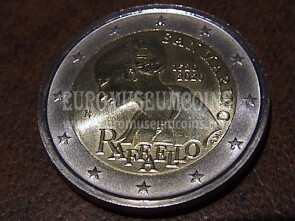 San Marino 2020 Raffaello 2 euro commemorativo in oblò