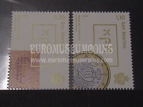 2020 San Marino Museo francobollo e moneta serie 2 valori
