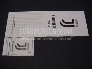 2020 Juventus San Marino 1 francobollo con bandella