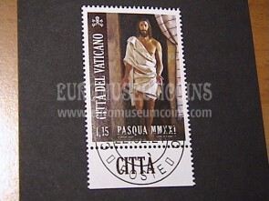 2021 Vaticano francobollo Pasqua timbrato 1° giorno