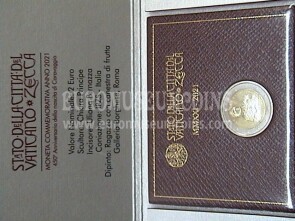 Vaticano 2021 Caravaggio 2 euro commemorativo FDC in folder ufficiale