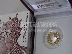 Vaticano 2021 Papa Leone X 5 euro commemorativo bimetallico PROOF in cofanetto ufficiale