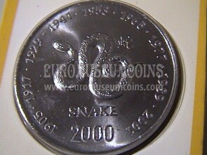 Somalia 2000 Zodiaco Cinese moneta Anno del Serpente