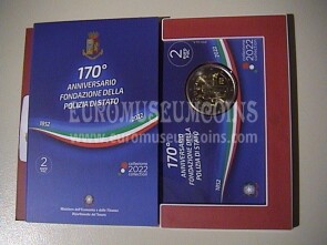 Italia 2022 Polizia di Stato 2 euro commemorativo in coincard