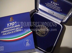 Italia 2022 Polizia di Stato 2 euro commemorativo Proof