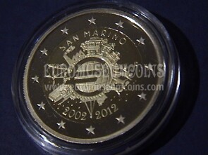 San Marino 2012 TYE 2 euro commemorativo proof in capsula