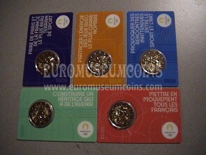 Francia 2022 Olimpiadi Parigi 2024 2 Euro commemorativo 5 coincard