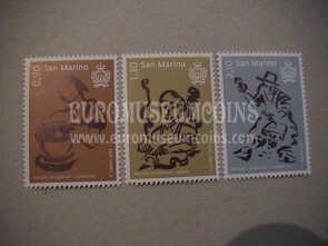 2023 San Marino mestieri artigianali serie di 3 francobolli 