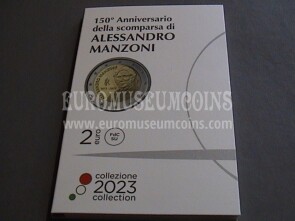 Italia 2023 Alessandro Manzoni 2 euro commemorativo in coincard