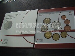 2023 Italia Italo Calvino divisionale con 5 euro in argento FDC in folder ufficiale