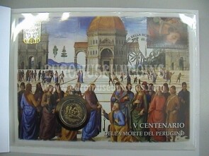 Vaticano 2023 Perugino  2 euro commemorativo in busta filatelico numismatica