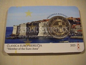 Croazia 2023 Introduzione Euro 2 Euro commemorativo coincard originale ufficiale