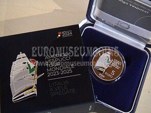 Italia 2024 Amerigo Vespucci 5 euro commemorativo in argento proof