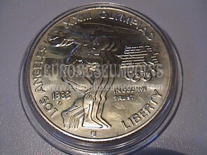 1983 Stati Uniti 1 Dollaro Olimpiadi Los Angeles in argento FDC zecca P
