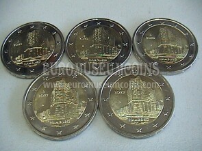 Germania 2024 Presidenza Bundesrat Mecklemburg Vorpommern 2 Euro commemorativi 5 zecche A D F G J
