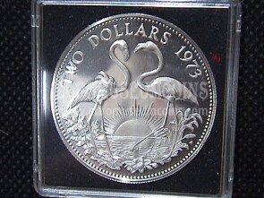 1973 Bahamas 2 dollari Fenicotteri