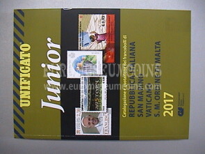 2017 Catalogo Unificato Junior francobolli area Italiana
