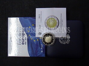 Italia 2015 BANDIERA EUROPEA 2 Euro commemorativo proof in cofanetto