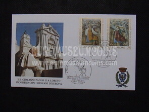 1995 Vaticano Busta S.S.Giovanni Paolo II a Loreto 