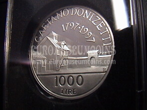 1997 Italia 1000 Lire Proof argento Donizetti