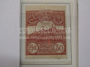 1903 francobollo 30 cent Vedute SAN MARINO