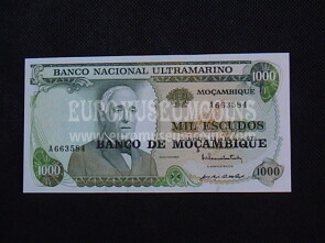 1000 Escudos Banconota emessa dal Mozambico 1976