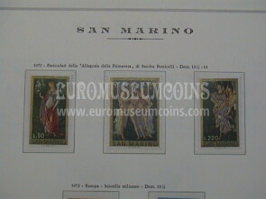1972 serie dipinti di Botticelli SAN MARINO  