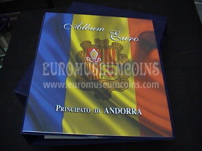 Album Principato di Andorra cartella con custodia + fogli per 2 € dal 2014 al 2022