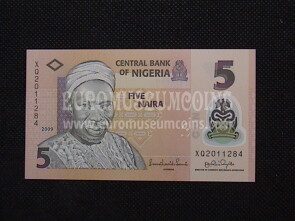 5 Naira Banconota emessa dalla Nigeria 2009