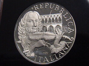1991 Italia 500 Lire Proof argento Antonio Vivaldi