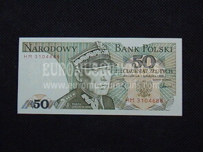 50 Zlotych Banconota emessa dalla Polonia 1988