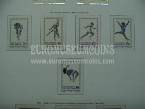 1980 serie Giochi olimpici di Mosca SAN MARINO  