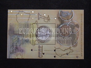 2002 Italia Foglietto Erinnofilo Euro