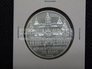 2002 Austria 10 Euro FDC Castello di Eggenberg in argento 