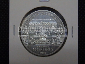 2003 Austria 10 Euro FDC Castello di Hof in argento 