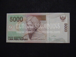 5000 Rupie Banconota emessa dall' Indonesia 2001