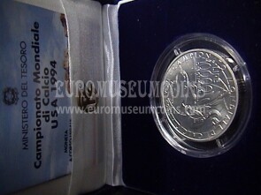 1994 Italia 10000 Lire FDC Campionato Mondiale di Calcio in argento con cofanetto  