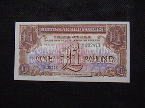 1 Pound Banconota emessa dalla Gran Bretagna 1956