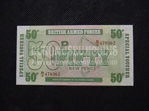 50 New Pence Banconota emessa dalla Gran Bretagna 1972