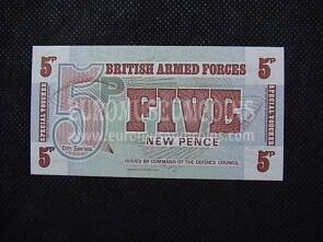 5 New Pence Banconota emessa dalla Gran Bretagna 1972