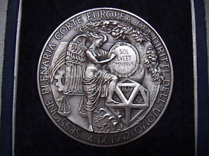 1992 San Marino Corte Europea Diritti Umani medaglia in argento