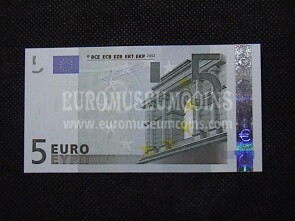 2002 Francia banconota da 5 Euro firma Trichet
