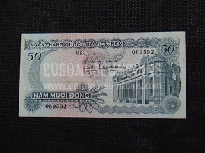 50 Dong Banconota emessa dal Vietnam 1969