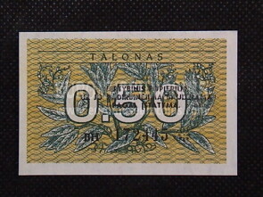 0,50 Talonas Banconota emessa dalla Lituania 1991