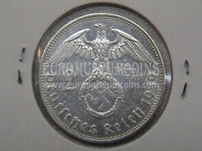 1939 Germania Von Hindeburg 2 Marchi svastica in argento