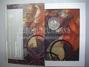 San Marino 2018 Tintoretto 2 euro commemorativo in folder ufficiale